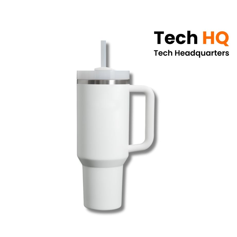 40oz Insulated Tumbler with Handle – Leak-Proof Lid, Stainless Steel