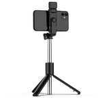 Portable selfie stick tripod with phone mount, ideal for vlogging and travel photography