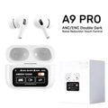 A9 Pro Wireless Earbuds with LED Display ANC/ENC Noise Cancelling Bluetooth Earphones, Touch Control