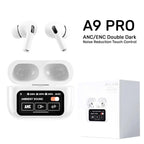 A9 Pro Wireless Earbuds with LED Display ANC/ENC Noise Cancelling Bluetooth Earphones, Touch Control