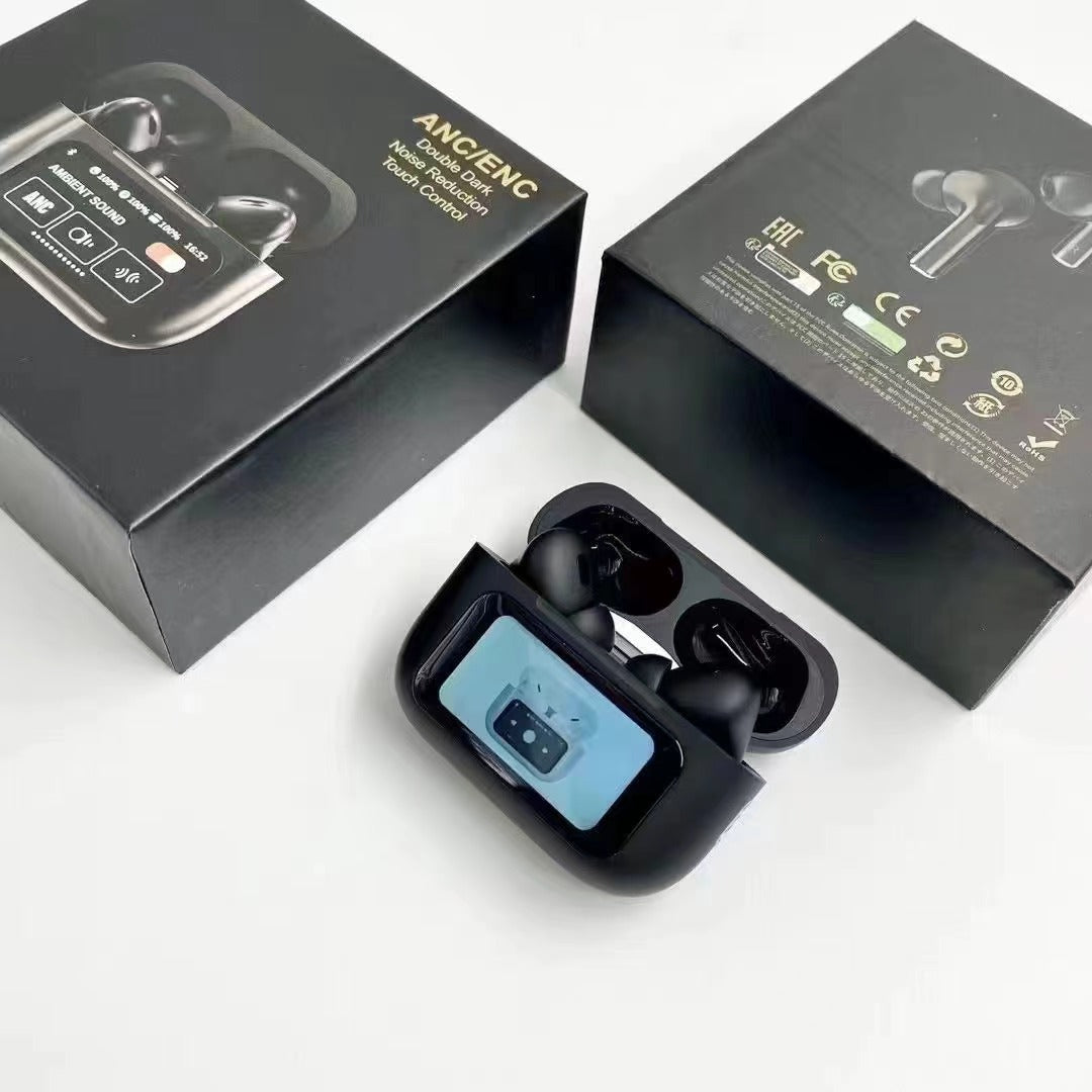 A9 Pro Wireless Earbuds with LED Display ANC/ENC Noise Cancelling Bluetooth Earphones, Touch Control