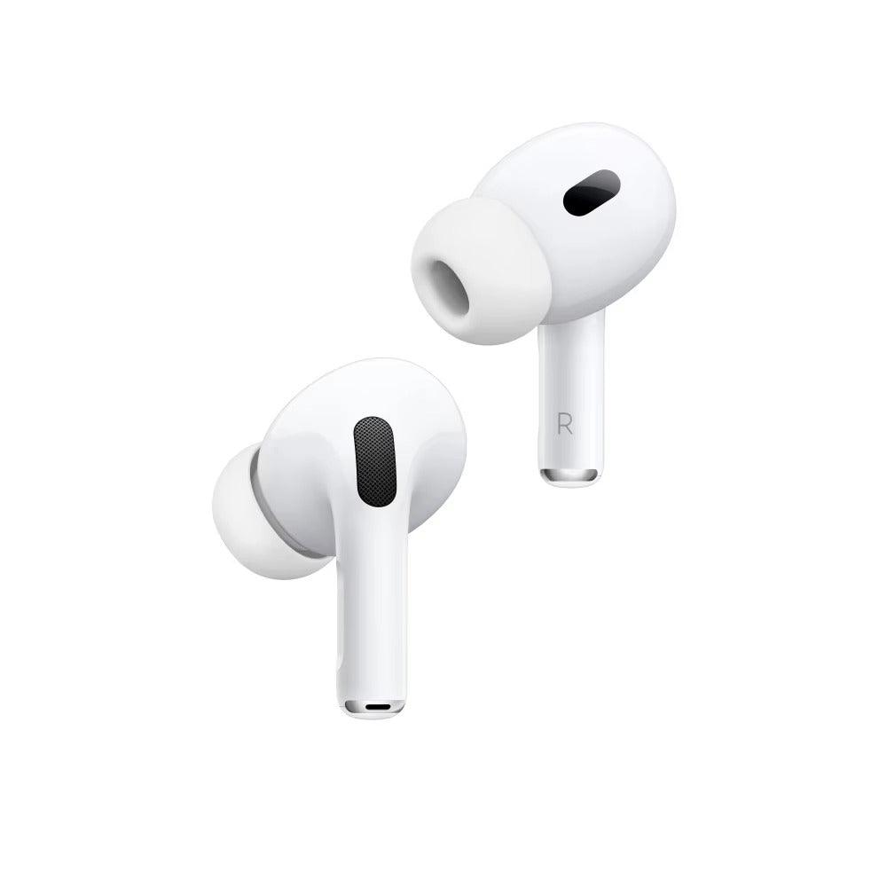 White wireless earbuds with sleek design, ideal for tech gadgets and audio lovers