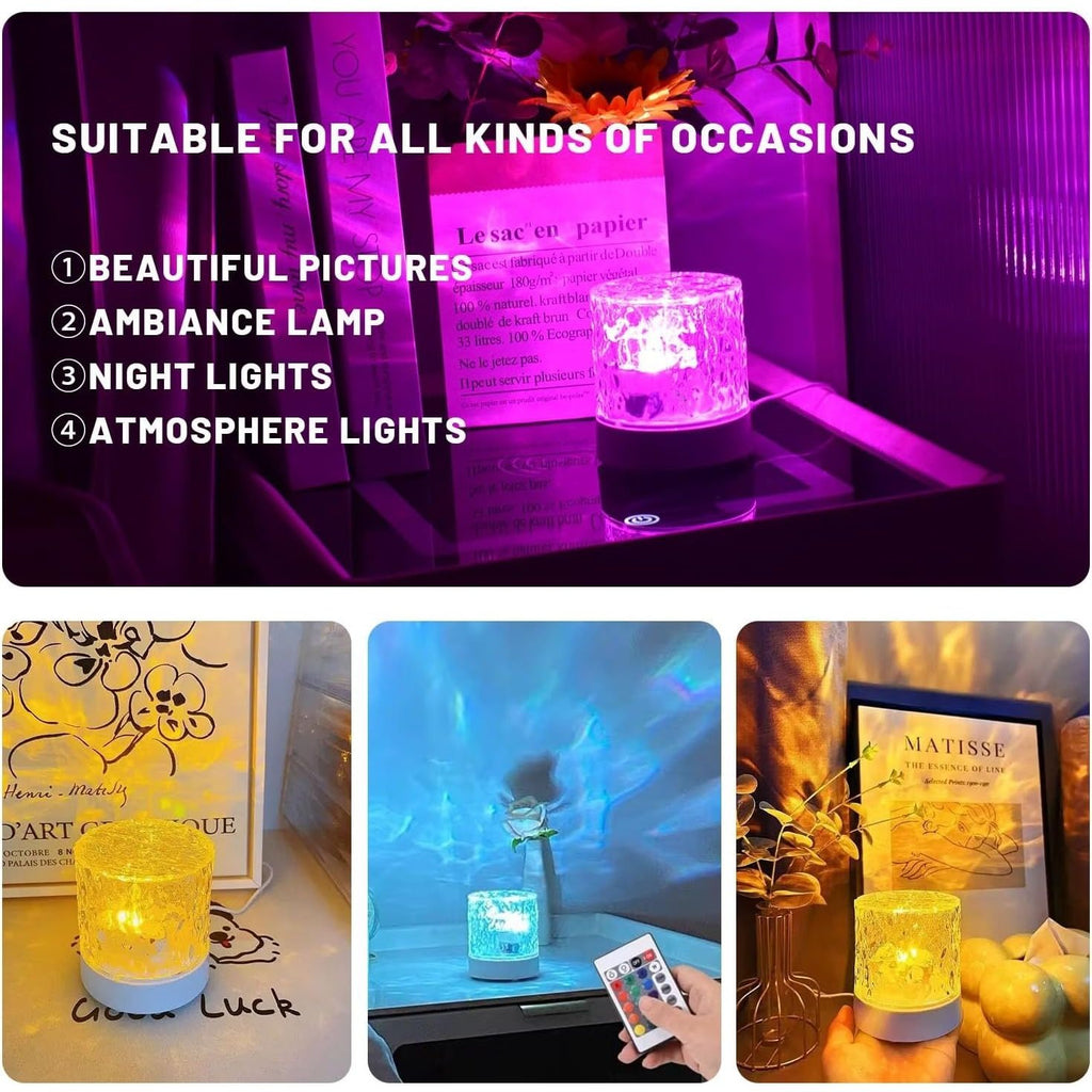 3D Galaxy Water Light USB/Battery Powered Aurora Projector, 16 Colors