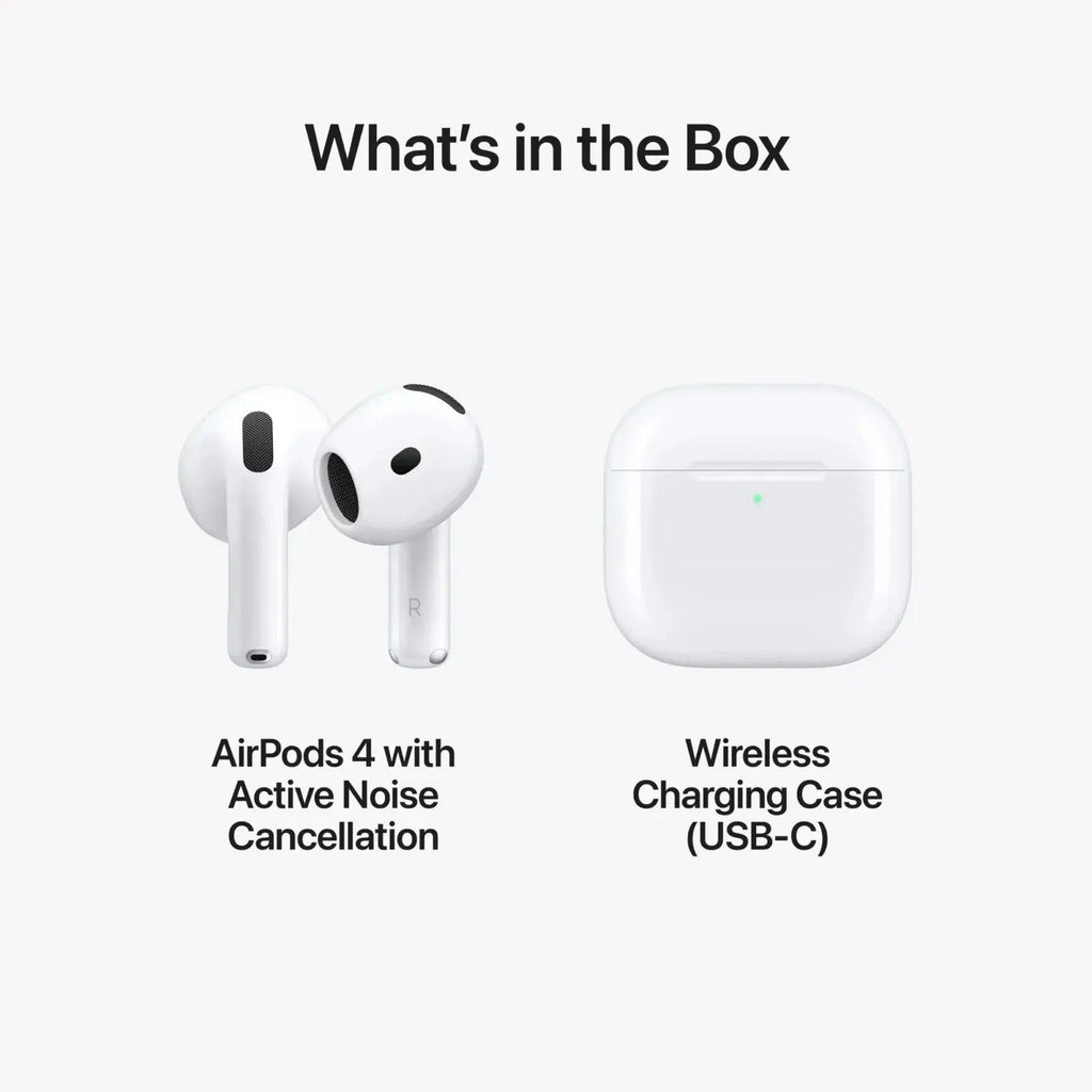 AirPods 4 with Active Noise Cancellation and USB-C wireless charging case