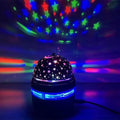 Colorful starry night sky projector with rotating galaxy lights for bedroom ambiance