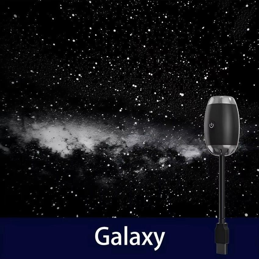 Star Projector USB Night Light – Galaxy Sky Projector for Car Roof & Room Ceiling | 5V Plug & Play