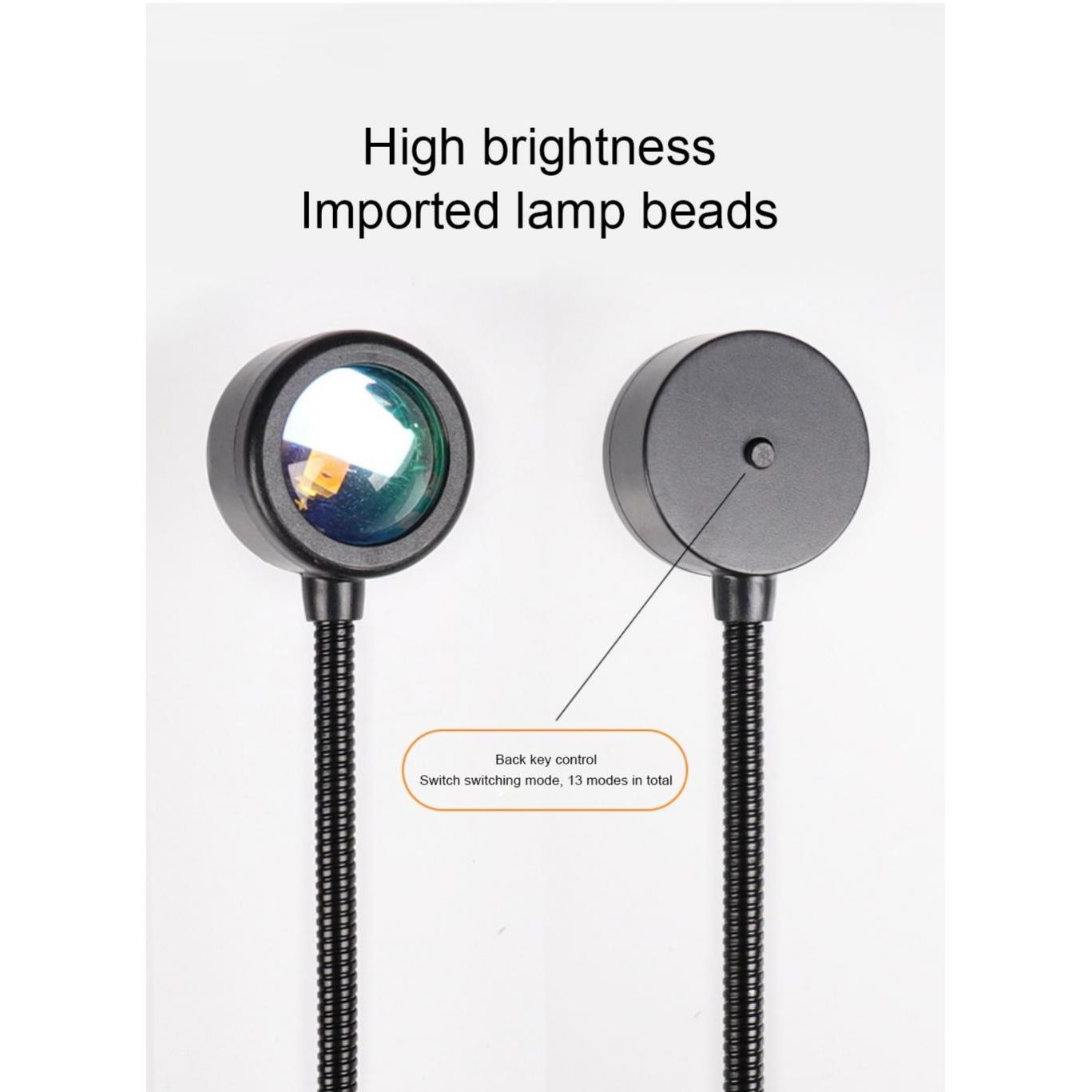 Sunset Projection Lamp USB LED Rainbow Sunset Light for Room Decor