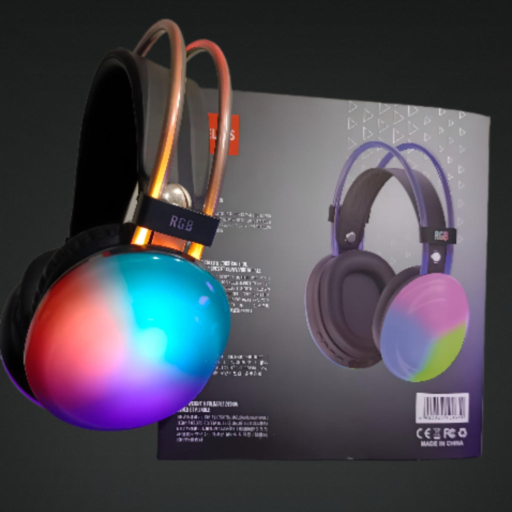 RGB Wireless Gaming Headset  Bluetooth Headphones with Mic & 400 MAH Battery