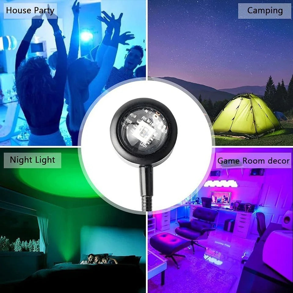Sunset Projection Lamp USB LED Rainbow Sunset Light for Room Decor