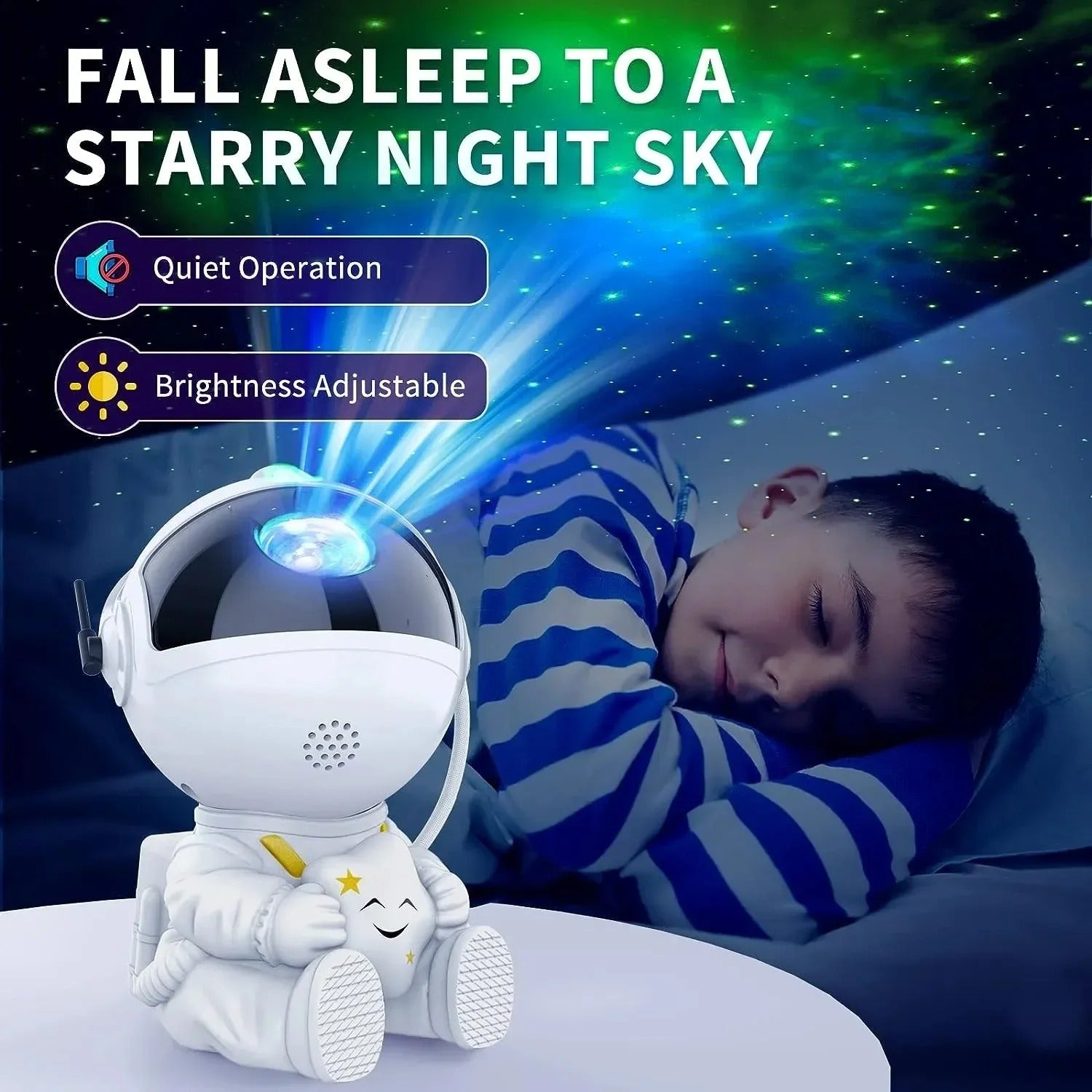 Astronaut Galaxy Projector – Starry Night Light with Remote, RGB Colors