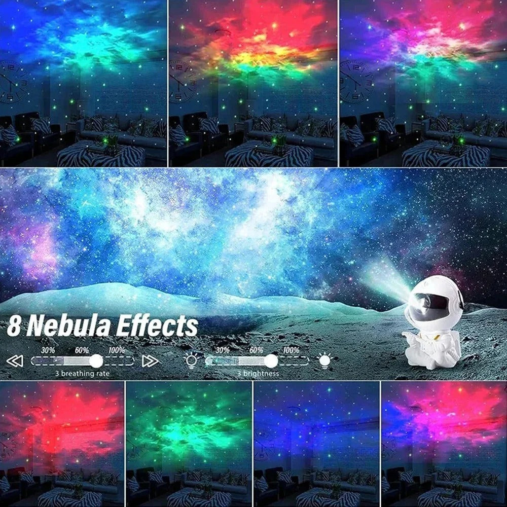 Astronaut Galaxy Projector – Starry Night Light with Remote, RGB Colors
