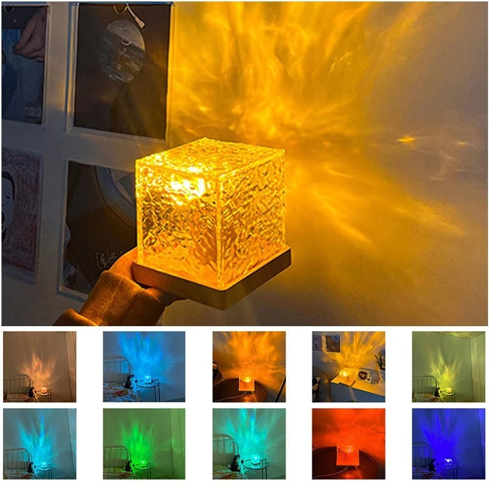 3D Galaxy Water Light USB/Battery Powered Aurora Projector, 16 Colors