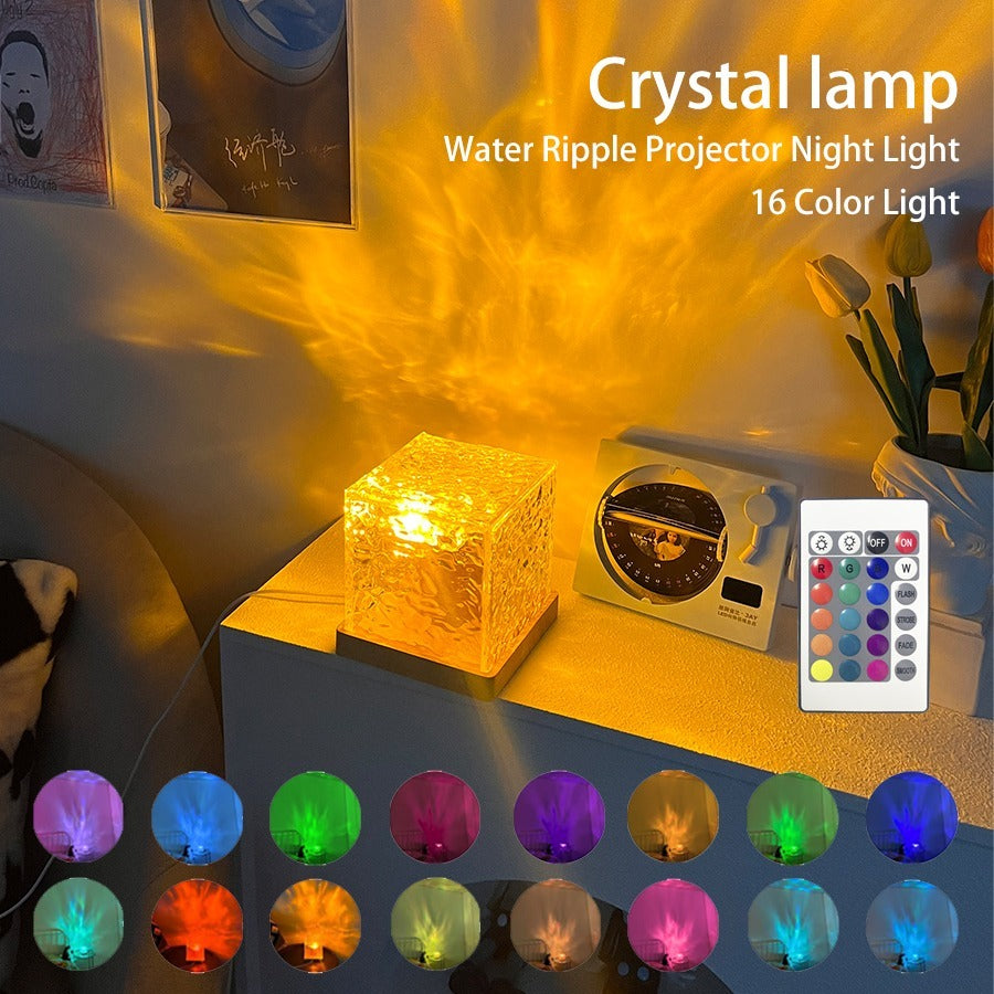3D Galaxy Water Light USB/Battery Powered Aurora Projector, 16 Colors
