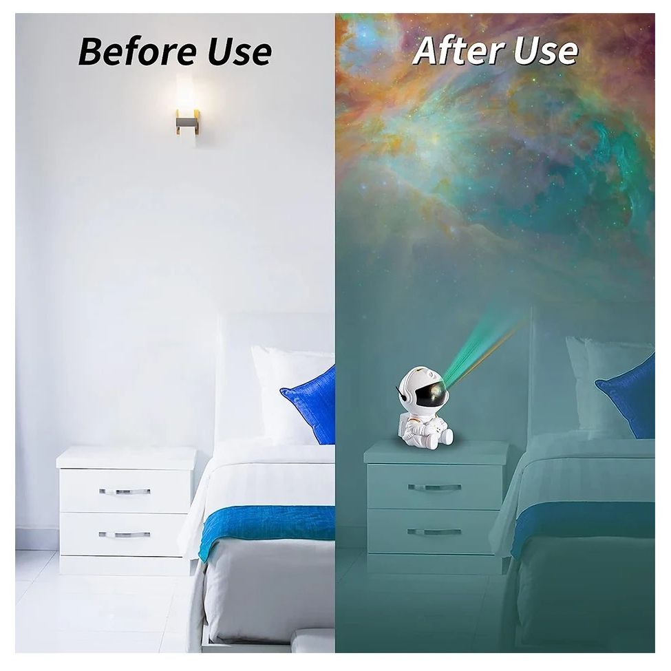 Astronaut Galaxy Projector – Starry Night Light with Remote, RGB Colors